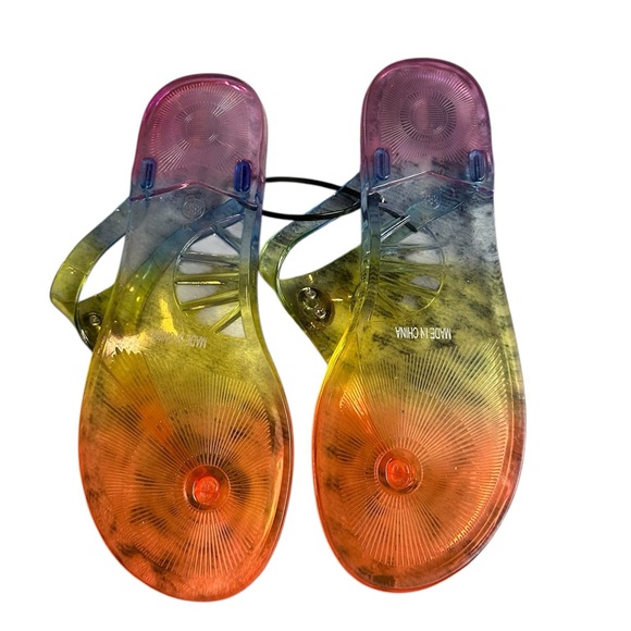 NEW Kurt Geiger London Maddison Jelly Clear Rainbow Eagle Sandal - Size 8 - Picture 9 of 11